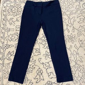LOFT Straight Skinny Ankle Petite Navy Pants
